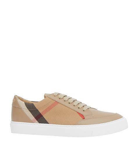 burberry leather and house check sneakers|Burberry Limited.